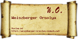 Weiszberger Orsolya névjegykártya